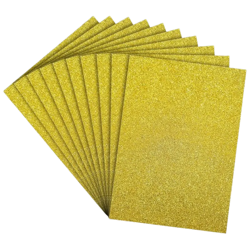 Glitter Foam Sheets Golden 1 Pack A4