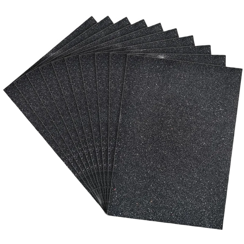 Glitter Foam Sheets Black 1 Pack A4