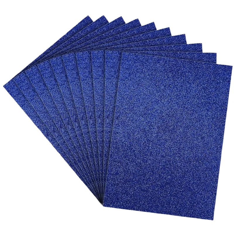 Glitter Foam Sheets Blue 1 Pack A4