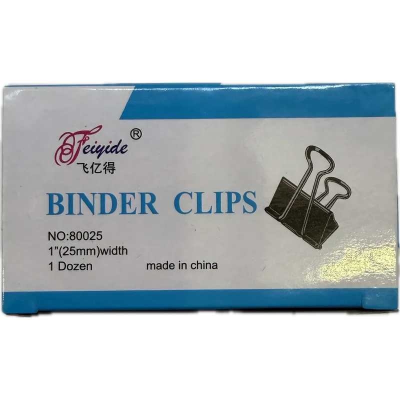 Feiyide & Diamond Binder Clips 25mm(1")