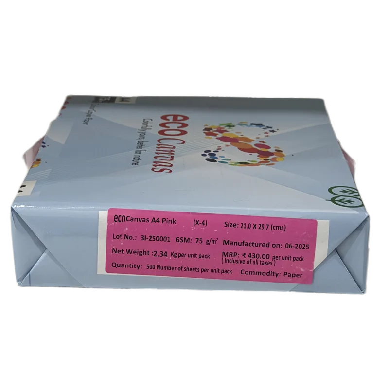 Eco Canvas A4 Colored Paper 75 Redish Pink Reddish Pink