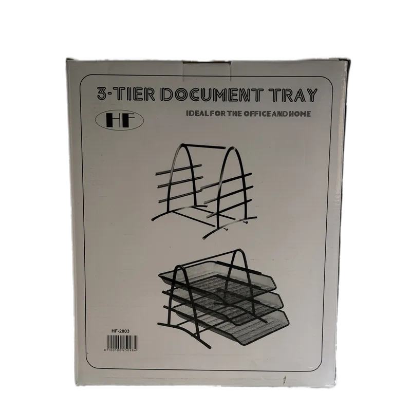 HF Office File Tray Metal Black A4
