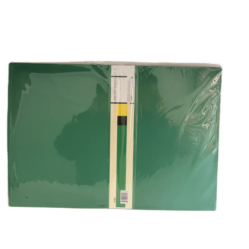Clear Holder Files FC 20 Sheets Green