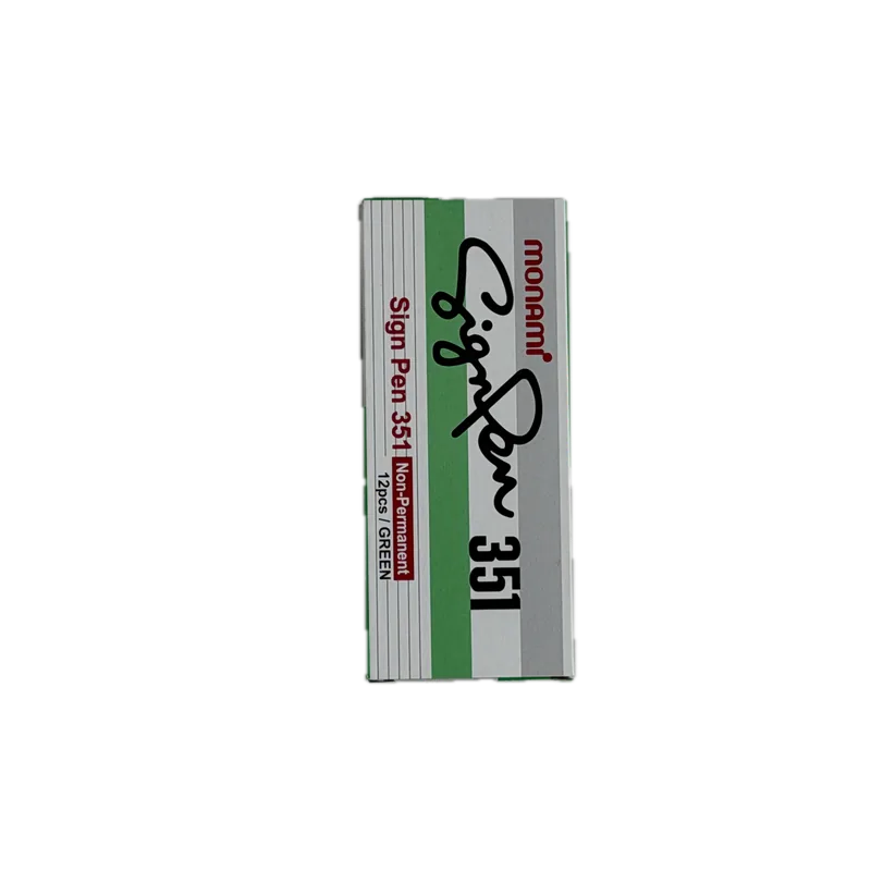 Monami Sign Pen Green 12 Piece