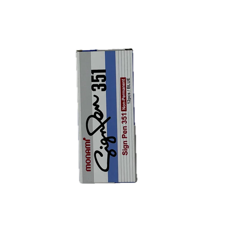 Monami Sign Pen Blue 12 Piece