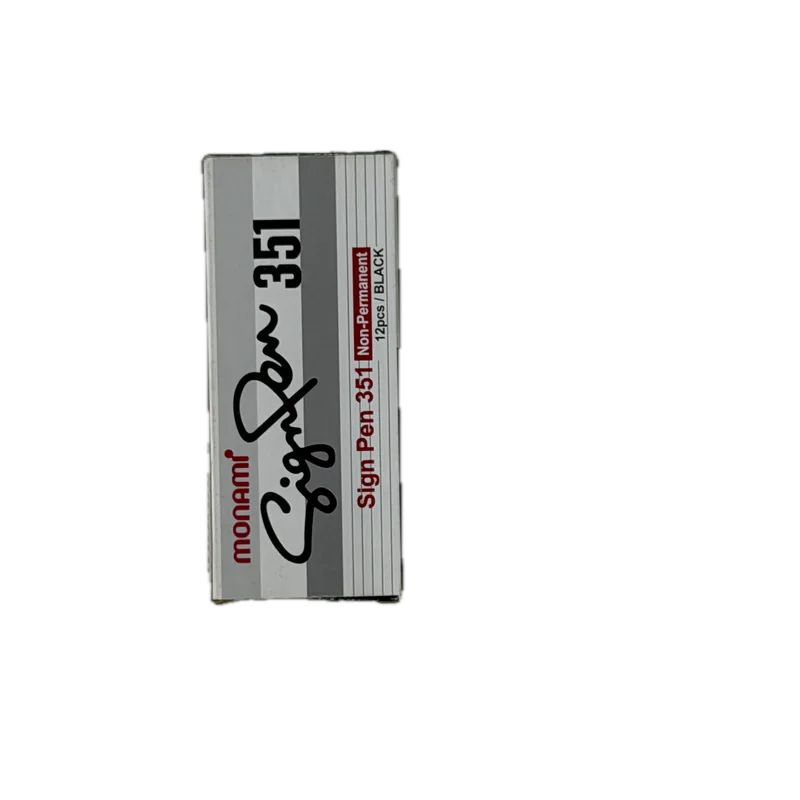 Monami Sign Pen Black 12 Piece