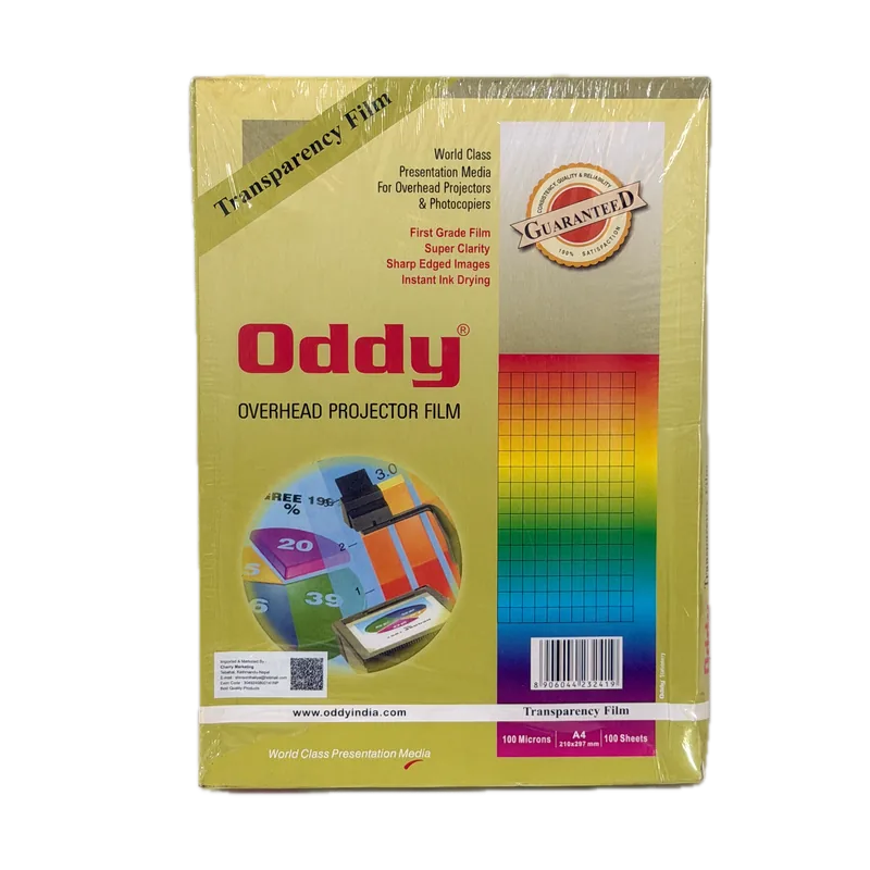 Oddy OHP Transparent Sheets A4 100 microns 100