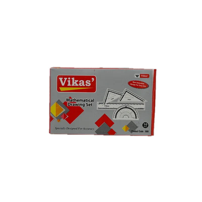 Vikas Mathematical Drawing Set 1 Pack (10 Piece )