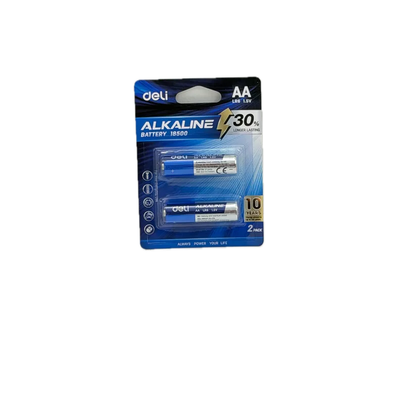 Deli Alkaline Battery AA 1 Pack (2 Piece) AA (Big)