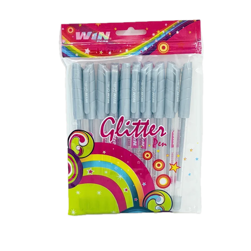 Win Glitter Pens Silver 1 Pack