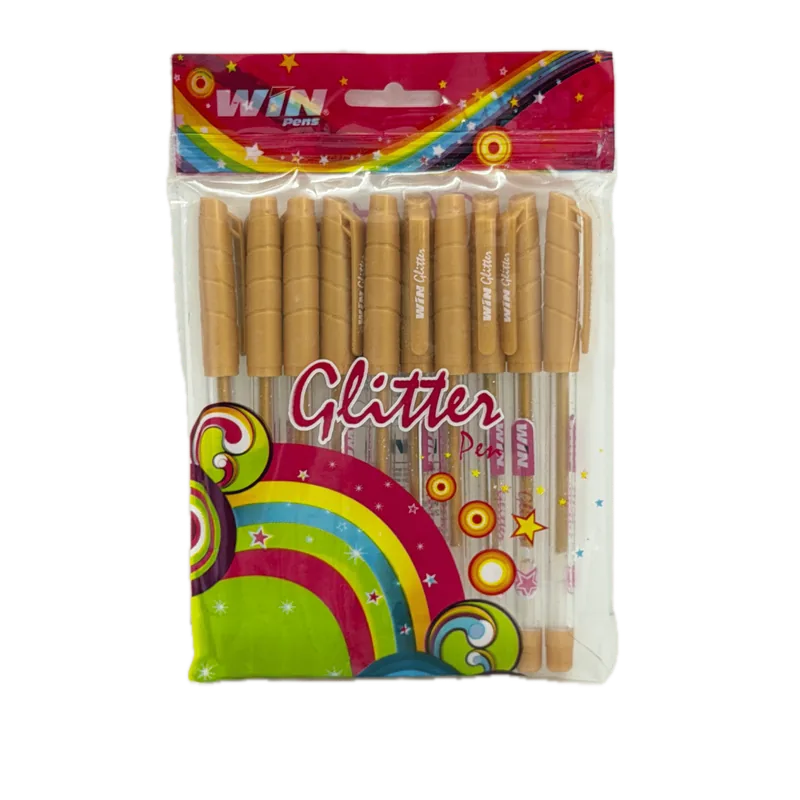 Win Glitter Pens Gold 1 Pack