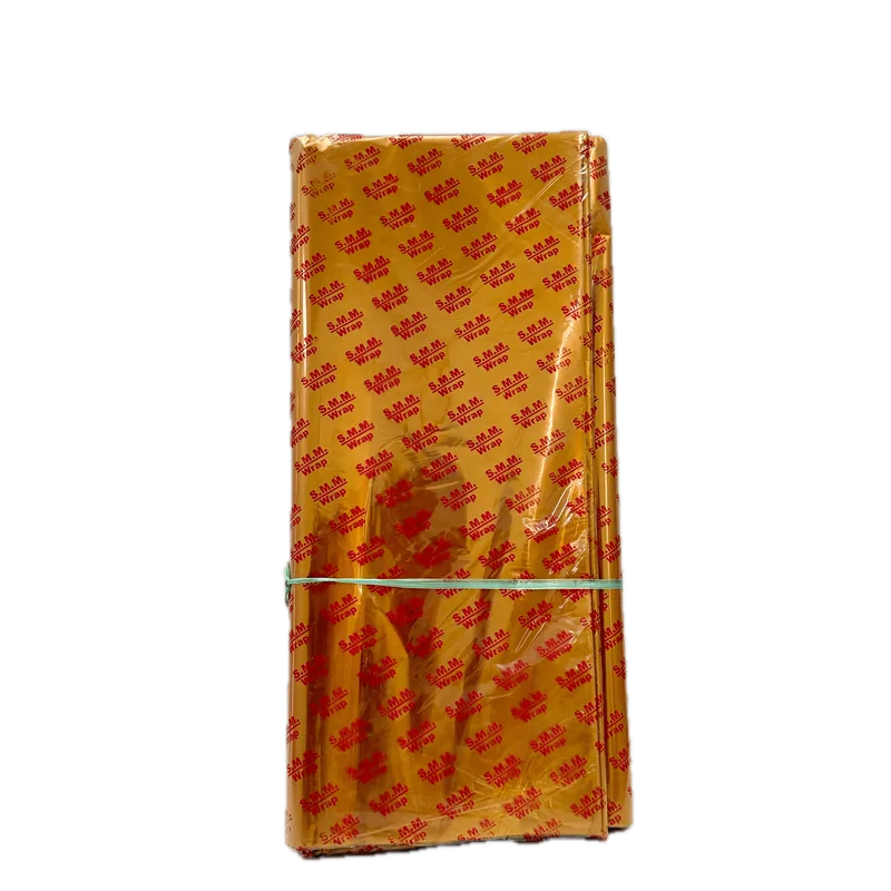 Gift Plain Plastic Wrap Paper Golden 1 Pack