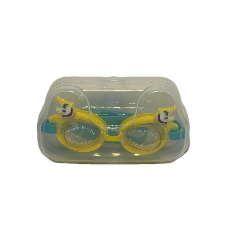 Kids Swimming Goggles Green & Yellow