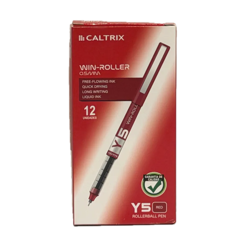Caltrix Roller Ball Pen Red 1 Box (12 Piece)