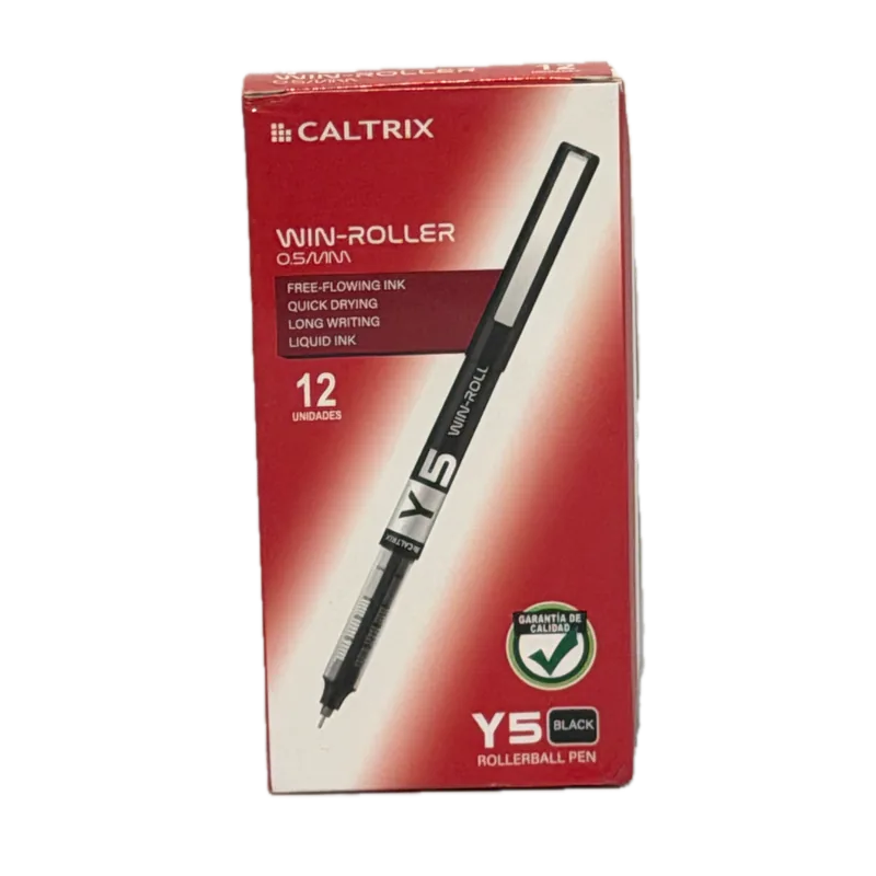 Caltrix Roller Ball Pen Black 1 Box (12 Piece)