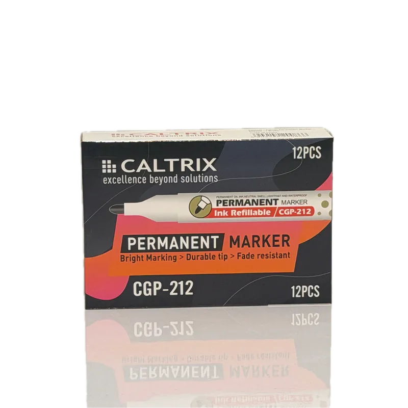 Caltrix Permanent Marker Black 12 Piece