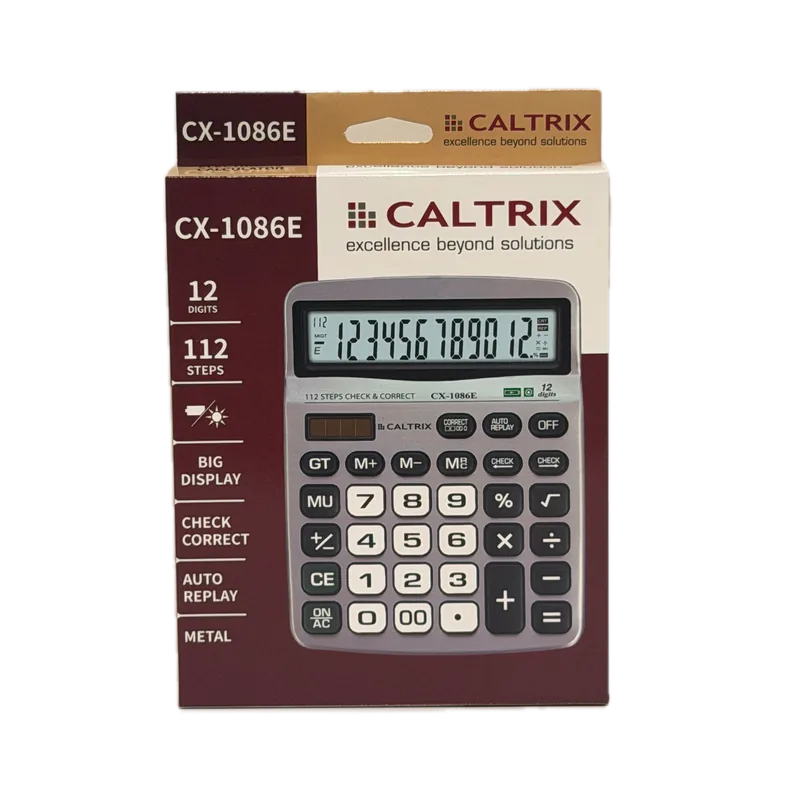 Caltrix Electronic Calculator CX-1086E Silver