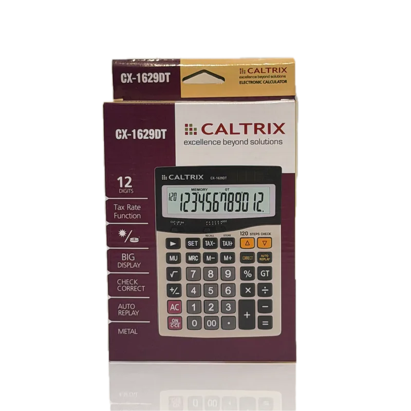 Caltrix Electronic Calculator CX-1629DT Silver & Black
