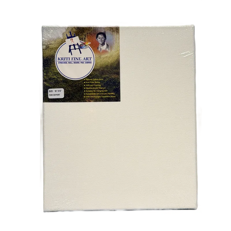 Kriti Fine Art Canvas Streched Board 12'' x 15'' White