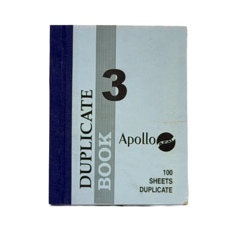 Apollo Hard Bound Cover Bill Book Duplicate Copy 12 Piece 100 x 2 Sheets (400 Pages) 60