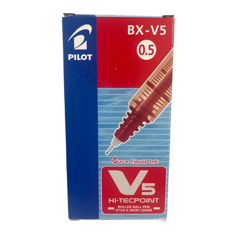 Pilot Hi-Techpoint V5 Pen Red 1 Pack