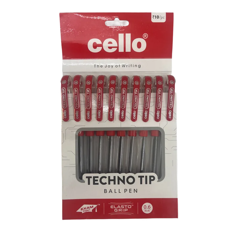 Cello Technotip Ball Pen Red 1 Pack