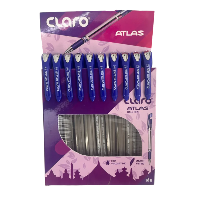Claro Atlas Ball Pen Blue 1 Pack