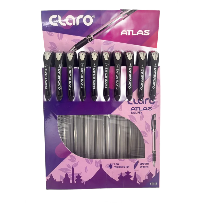 Claro Atlas Ball Pen Black 1 Pack