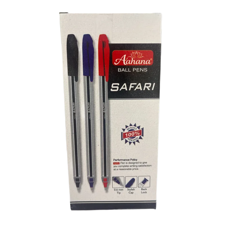 Aahana Safari Ball Pen Black 1 Pack
