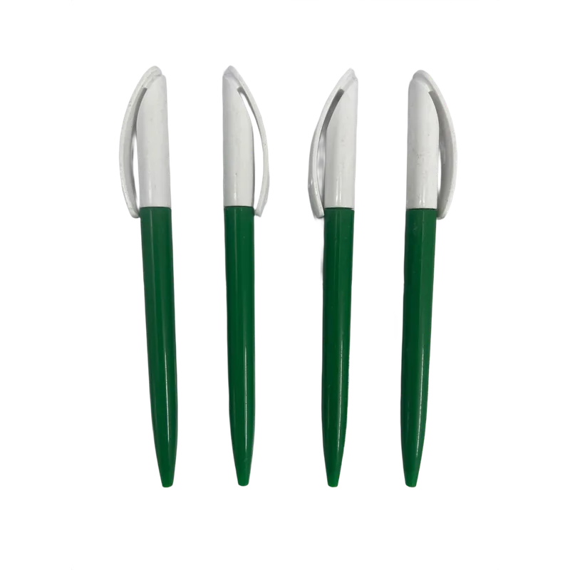 Customizable Twisty Ball Pen Green & White