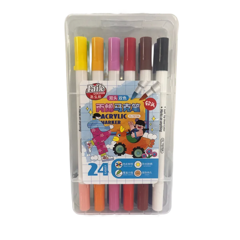 Dual Tip Acrylic Marker 1 Pack Multicolor