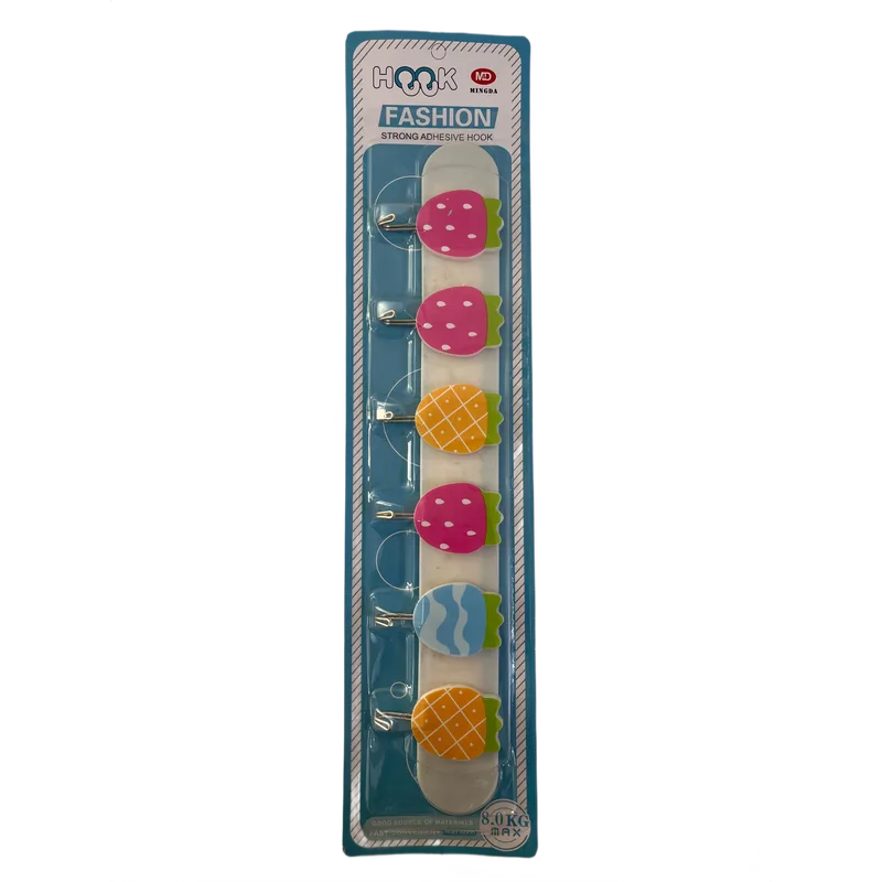 Self Adhesive Plastic Hooks 1 Pack Multicolor