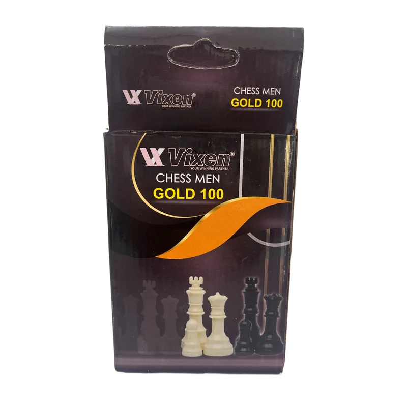 Vixen Chessmen Gold 100 Black & White