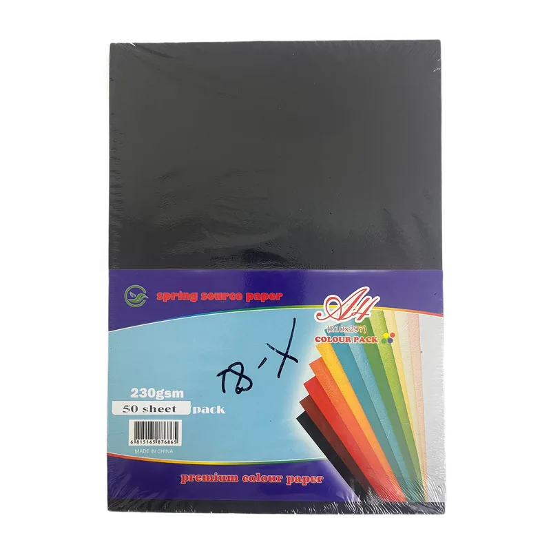 A4 Premium Colour Paper Black 1 Pack A4
