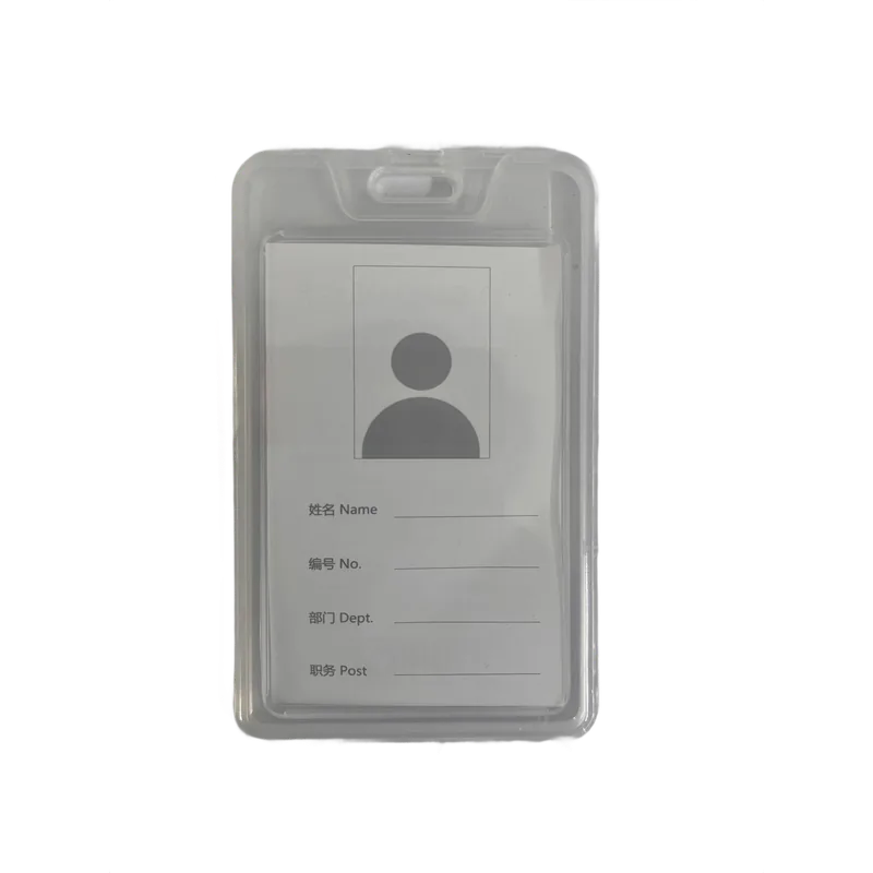 ID Card Holder 501 White Vertical