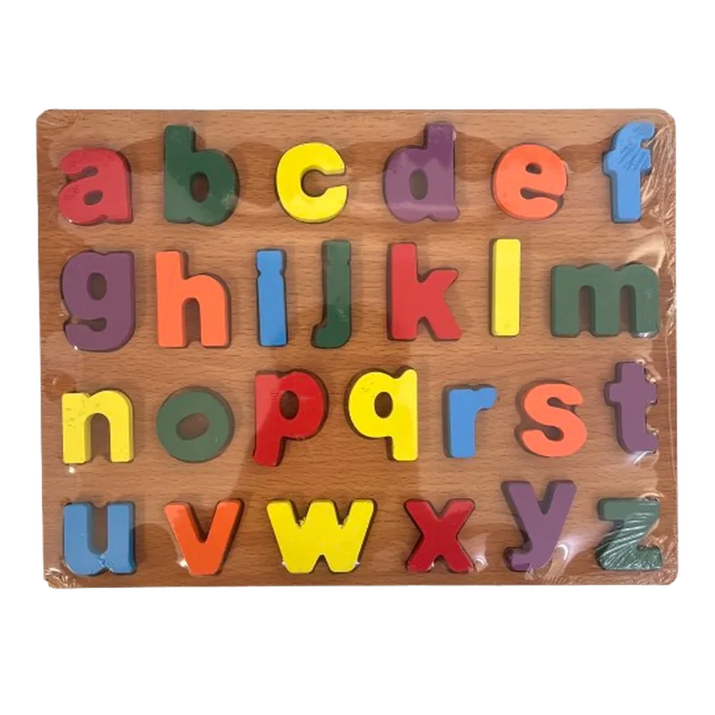 Wooden Puzzles for Toddlers | Preschool Learning Toys | Wooden Montessori Toddler Puzzles Wooden Alphabet, Number, Shape Puzzles for Kids 2-4 Years Old | 1 Set