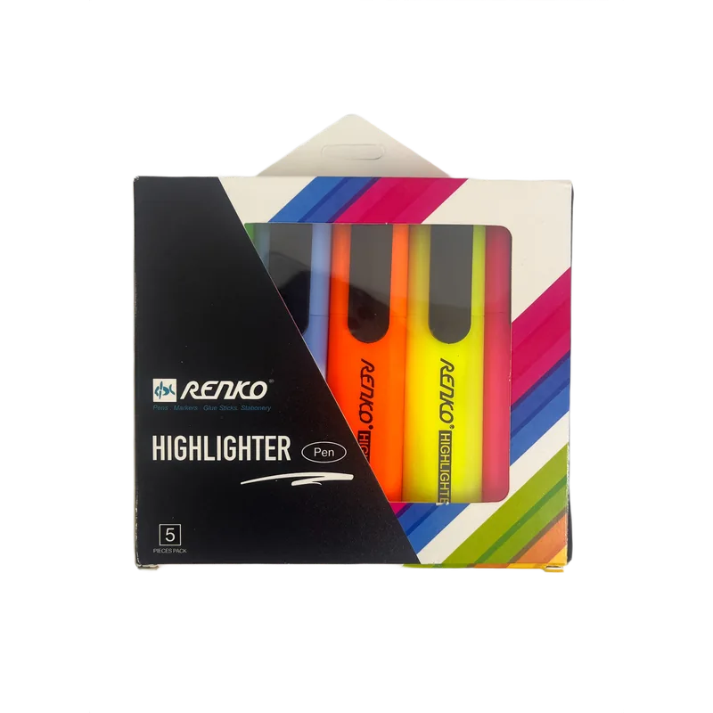 Renko Highlighter Pen 1 Pack Multicolor