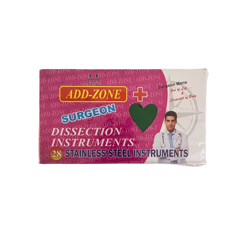 ADD-Zone Dissection Instrument Box | 28 Instruments Complete Biology Lab Kit for Students | Tools for Practical Use in School & College Labs | Durable & Rust-Resistant Medical Dissection Set | 1 Set