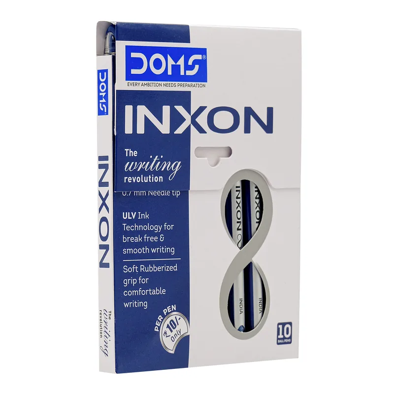Doms Inxon Ball Pen Blue 1 Pack (10 Piece)