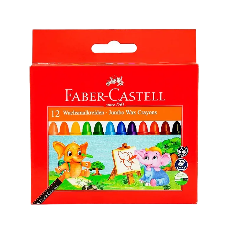 Faber Castell Jumbo Wax Crayons 1 Pack Multicolor