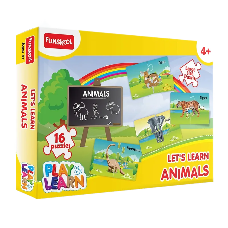 Funskool Learning Puzzle Animals Puzzle Multicolor