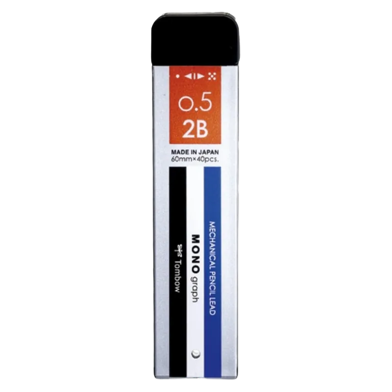 Tombow Mono Graph Leads 2B 0.5mm 1 Tube Black