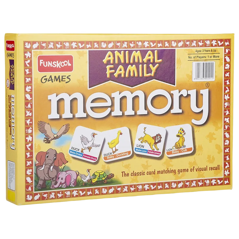 Funskool Memory Game Animal Family Multicolor