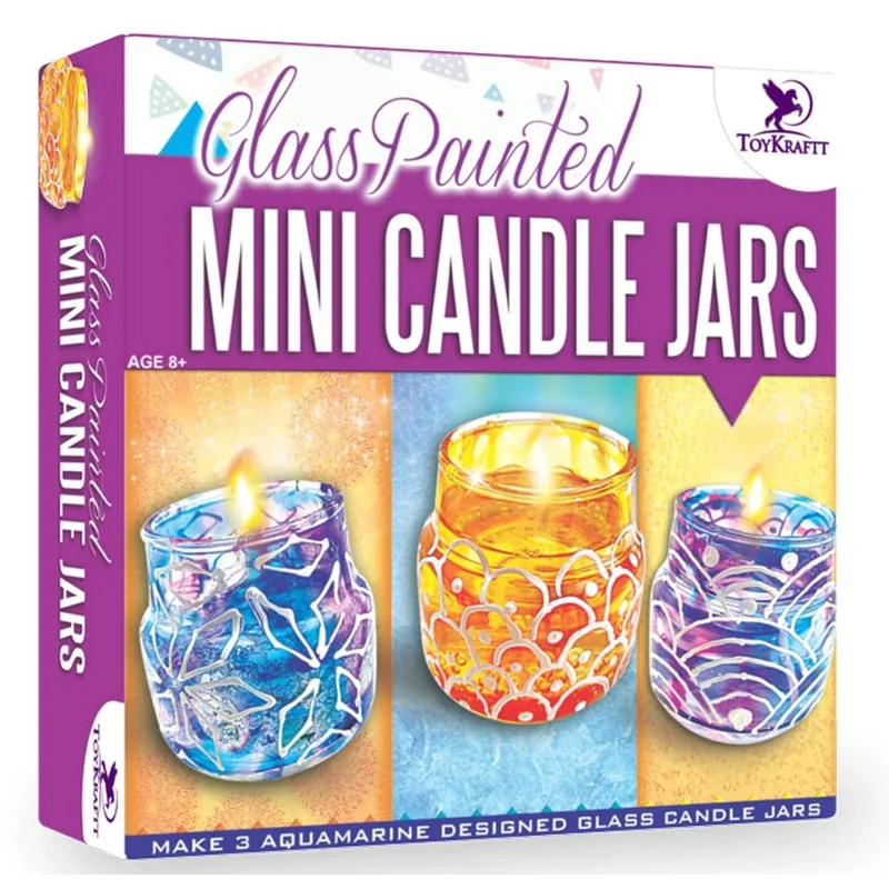 Toykraft DIY Candles Mini Candle Jars Kit Multicolor