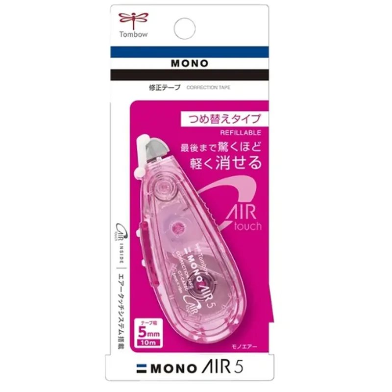 Tombow Mono Air Refillable Correction Tape Pink 1 Pack 5mm x 10m