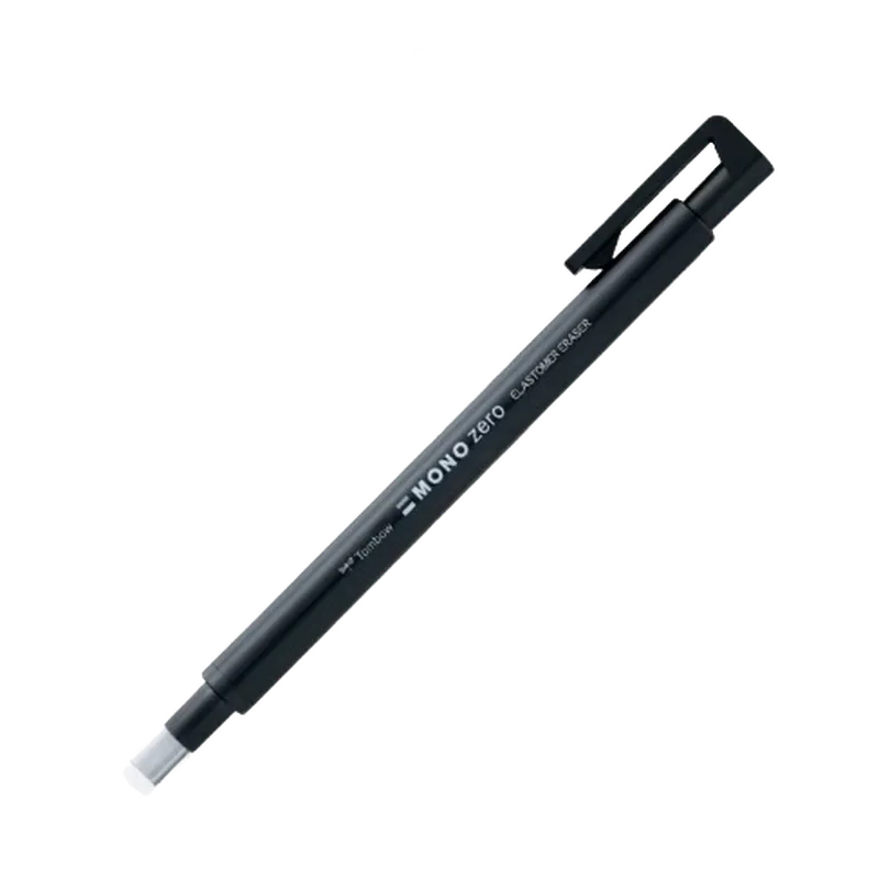 Tombow Mono Zero Eraser Pen Type Flat Rubber Tip Black 1 Pack