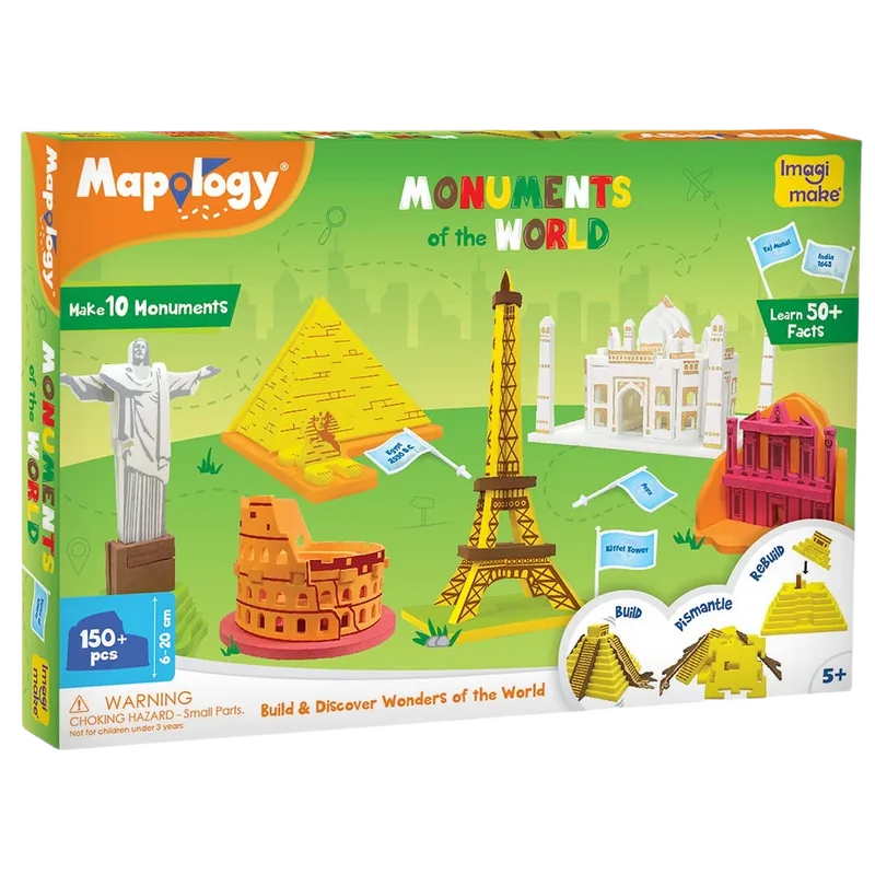 Imagimake Jigsaw Puzzles Monuments of World Multicolor