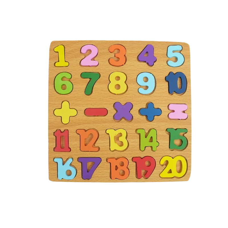 Wooden Puzzles for Toddlers | Preschool Learning Toys | Wooden Montessori Toddler Puzzles Wooden Alphabet, Number, Shape Puzzles for Kids 2-4 Years Old | 1 Set