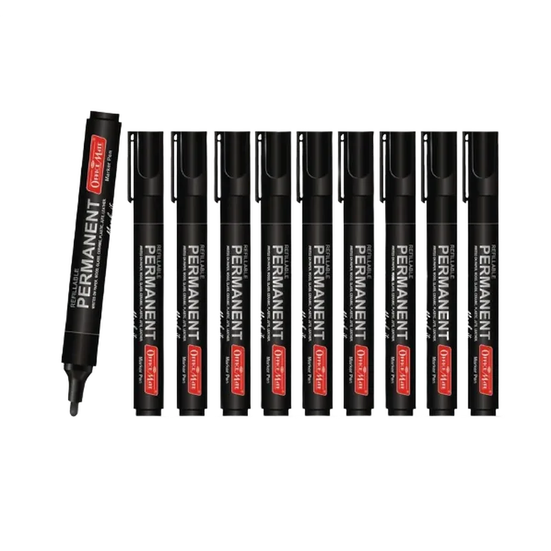 Officemate Permanent Marker Black 10 Piece