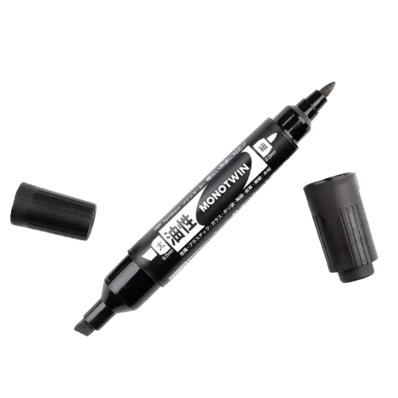 Tombow Oil-Based Twin Marker Black 1 Pack